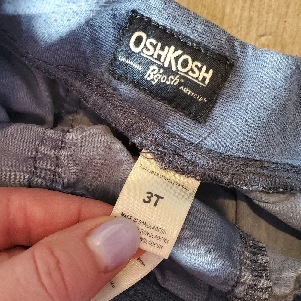 OSHKOSH B'GOSH Boys' Pull-on Shorts Blue Size 3T Toddler Boy EUC